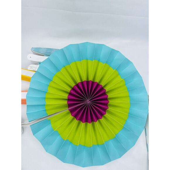 Honeycomb Hanging Round Paper Fans Decoration Party Kit Accessories Multicolor - Picture 4 of 12